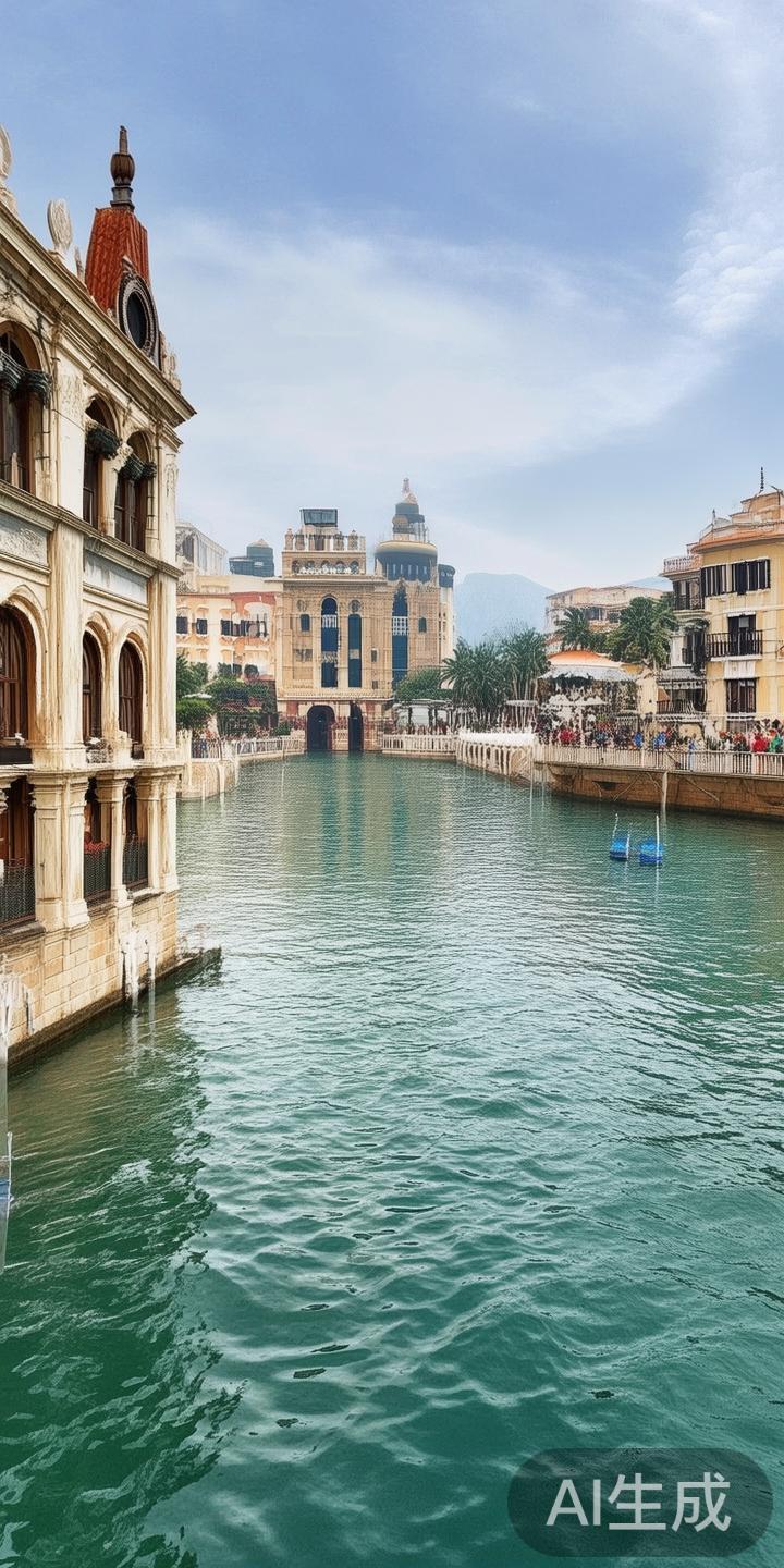 澳门水上威尼斯在城市文化塑造与旅游经济发展中的现状与未来挑战 澳门素有“东方的蒙地卡罗”之称,融合了中西文化的交
